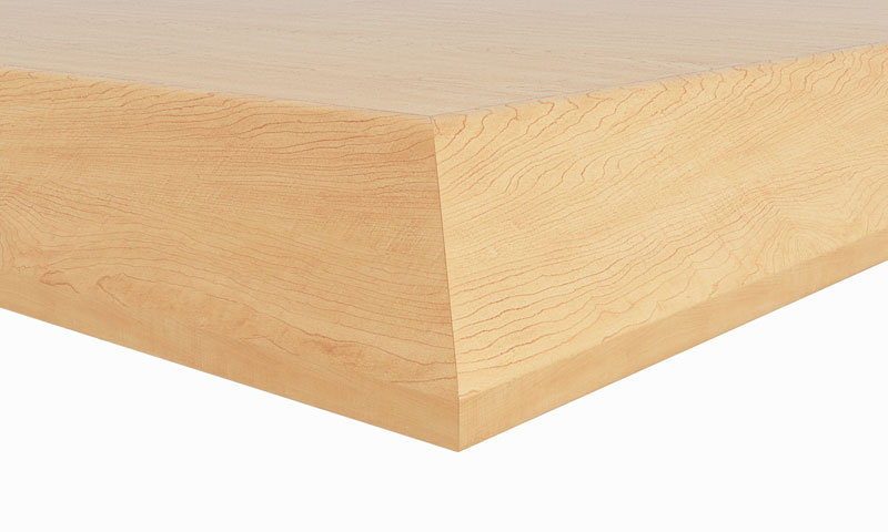 C1: 1-1/8" Beveled Hardwood