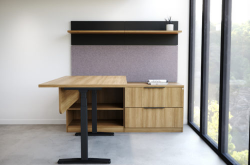 Convergence Casegoods with Height Adjustable Desk